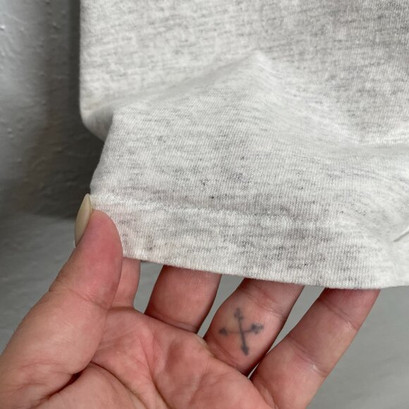 Vintage Unisex M Waikiki Hawaii Tank Light Gray Single Stitch Palm Tree Sunset - Picture 3 of 6